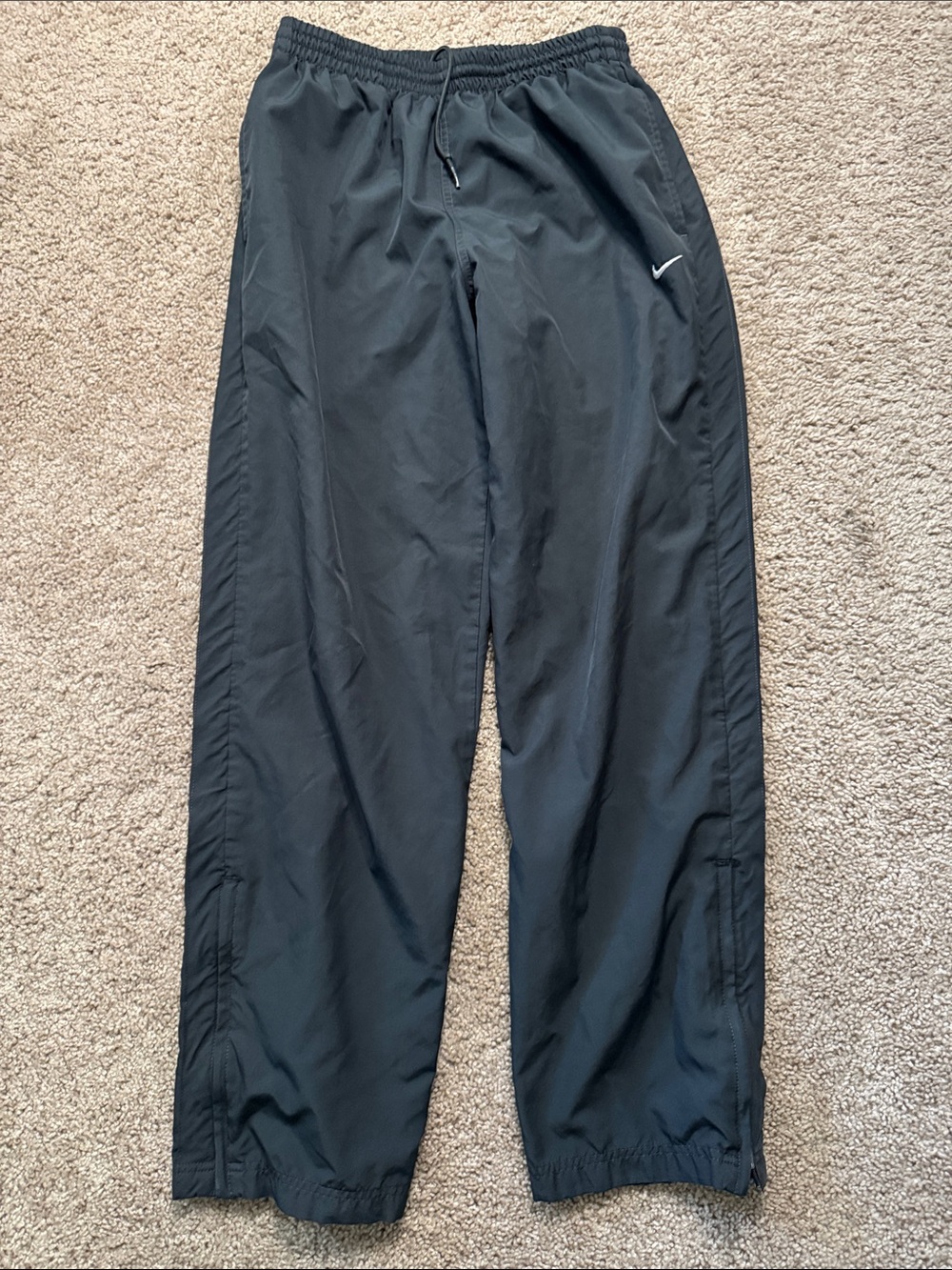 Nike Black Track Pants with White Swoosh
